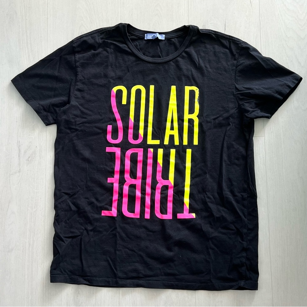 PARADISED Graphic Solar Tribe tee shirt sz L Black